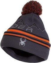 NEW Spyder Toddler Boys Icebox  Hat Fleece Lined Ebony/Orange Boys 2-5 y... - $18.81