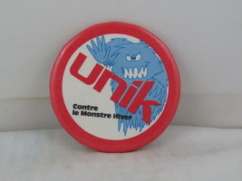 Vintage Advertising Pin - Unik Boots Combat the Winter Monster - Cellulo... - $15.00