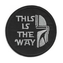 MANDALORIAN IRON ON PATCH 3&quot; Embroidered Applique Star Wars This Is The ... - £3.95 GBP