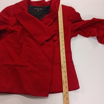 Lafayette 148 New York Women's Red Cotton Blend Closed Pockets Coat Jacket  image 7