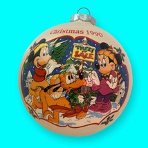 Disney Characters Christmas 1990 Ornament A Holly Jolly Christmas Glass - £11.00 GBP