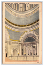 State Capitol Rotunda Charleston West Virginia WV UNP Linen Postcard O22 - £3.20 GBP