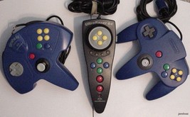 2 Blue Superpad 64 Colors Controller For Nintendo 64/N64 & 1 Ultra Racer 64 - $49.72