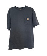 Carhartt Mens T Shirt Gray Sz Large Chest Pocket Short Sleeve Tee Origin... - £12.52 GBP