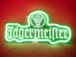 Jagermeister 3D Beer Bar Neon Light Sign Green 11&quot; x 6&quot; - £159.45 GBP