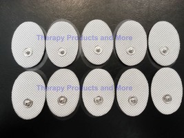 Small Massage Pads / Electrodes Oval (10) For Pinook Digital Massager Reuseable - $12.55