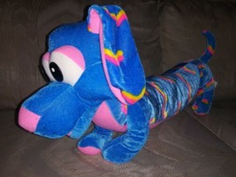 Classic Toy Co Dog Plush 22&quot; Blue Pink Yellow Stripes Stuffed Animal Age... - $39.59