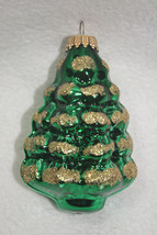 Green Blown Glass Christmas Tree Ornament - $9.99