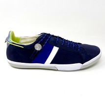 Plae Mulberry Flux Navy Blue Mens Size 9.5 Leather Casual Sneakers 552050 068 - £64.06 GBP