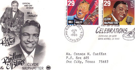 Bill Haley Clyde Mcphatter Official 1st Day Of Issue 1993 - £3.10 GBP