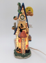 Haunted Haven Not Hallow Inn Halloween Village Lighted Motel Building House - £18.74 GBP