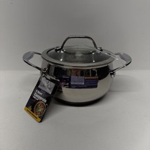 Brand NEW David Burke 2qt Casserole Pot with Lid Silver Splendor Series - $30.00