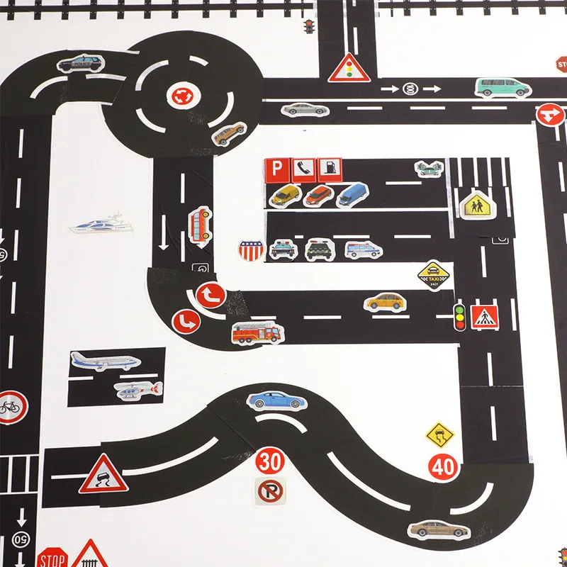 Play 1 pcs A Traffic Road Tape Car/train/curve Sticker for Play DIY Puzzle Toy S - £23.17 GBP