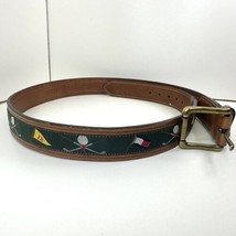 Vintage Tommy Hilfiger Golf Belt Men’s Size 38 Brown Made In USA  - £14.69 GBP