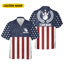 Personalize Custom Name Bowling USA Eagle Vintage, Bowling Team Hawaiian Shirt - £8.13 GBP+