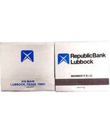 Republican Bank Lubbock Vintage Matchbook Texas Unstruck Lot Of 2 E78A - $28.01 CAD