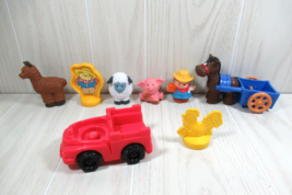 Fisher Price Little People farm replacement lot tractor farmer scarecrow... - $24.74