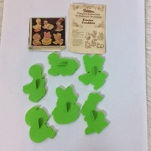 Wilton Easter Cookie Cutters Duck Lamb Rabbit Chick with Instructions Vintage  - £14.18 GBP