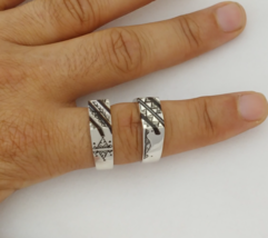 Tuareg Ring Silver Ebony Vintage Sahara Moroccan Handmade Ethnic African... - $65.00