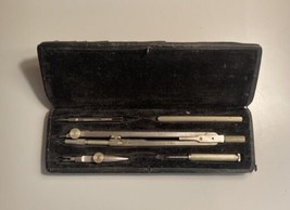 Compass Brand Hungary Vintage Drafting Kit Set In Case - $14.96