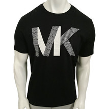 Nwt Michael Kors Msrp $56.99 Men&#39;s Black Crew Neck Short Sleeve T-SHIRT Size L - £20.88 GBP