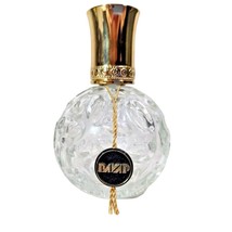 French Pavap Perfume Bottle Clear Thumbprint Glass Gold Color Lid VTG 70... - $32.84
