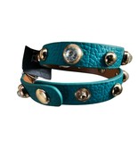 NWT BKE from Buckle Turquoise Wrap Bracelet Leather Rhinestones Grommets... - £9.47 GBP