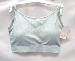 Auden Women's XXL Lightly Lined  Seamless Bralette Mint Green, Adjustable Straps image 2