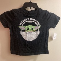 Star Wars Baby Yoda Grogu Black T Shirt 5T Toddler New NWT - £4.54 GBP