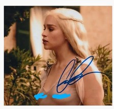 Emilia Clarke Autographed 8x10 Game of Thrones Daenerys Targaryen Photo Dual Coa - £148.14 GBP