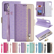 For Samsung Galaxy S21 Ultra/S20+/S10/S9 Bowknot Leather Flip Wallet Cas... - $57.36