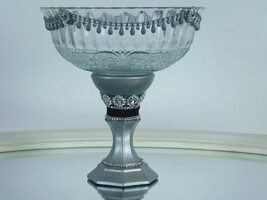 8 Grey Pedestal Vases, Table Top Centerpiece, Wedding Event, Any Occasion Event - £116.66 GBP