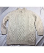 Ralph Lauren Exclusive Hand Knit Cable Worsted Wool Sweater Womens Size ... - $69.29