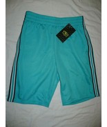 Athletic Works Boys Active Mesh Shorts Small (6-7) Aqua Side Stripe - $208.88 MXN