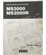 Korg MS2000 MS2000R Analog Modeling Synthesizer Original Owner&#39;s Manual ... - $55.53 CAD