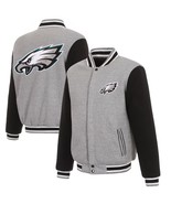 New Mens Eagles 2-tone Reversible Fleece Jacket JHDesign - Gray/Black - $124.03 CAD