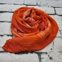 Vintage Pineapple Moon Sarong Swim Cover-Up Wrap Orange Tropical Rayon 2... - $7.91