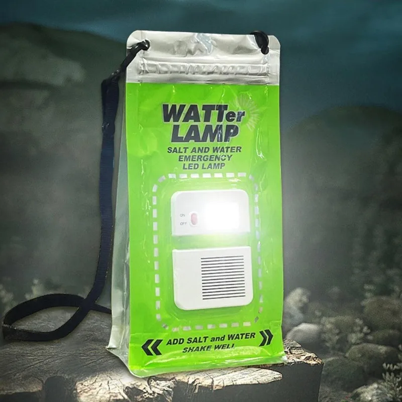 Salt Water Lantern Lamp Emergency LED Light for Camping Outdoor Brine Camping - £26.40 GBP