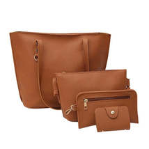 4Pcs Women&#39;s handbag Litchi Pattern Leather - £22.23 GBP+