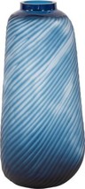 Vase HOWARD ELLIOTT Tall Striped Blue Stripe Hand-Blown Glass - $269.00