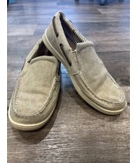Margaritaville Cayman Tan Canvas Slip On Boat Shoes Men&#39;s Size 9.5 - €16,19 EUR