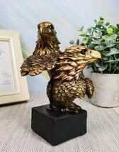 Ebros Gift 6&quot; Tall Bald Eagle and Eaglet Head Bust Figurine with Black P... - $401.77 MXN