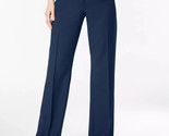 Alfani Essential Tummy Control Bootcut Dress Pants Curvy Fit Navy Blue S... - £18.78 GBP