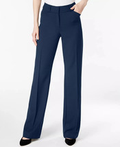 Alfani Essential Tummy Control Bootcut Dress Pants Curvy Fit Navy Blue Size 4 - £18.67 GBP