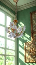 Murano Glass Chandelier / Murano Flower Chandelier/Hollywood Regency / 7... - $440.00