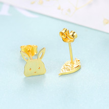Love Cartoon Earrings S925 Silver Studs Simple Earrings Small Fresh Rabbit  - £10.48 GBP