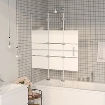vidaXL Folding Shower Enclosure ESG 39.4&quot;x55.1&quot; White - $5,641.84 MXN