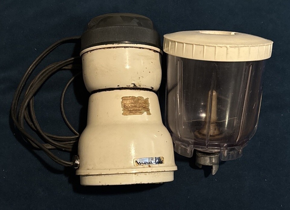 Vintage Moulinex Kitchen Electric Spice Nut Food Coffee Grinder Made In ... - $49.45