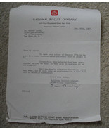 Vintage 1937 National Biscuit Company Letter - £13.23 GBP