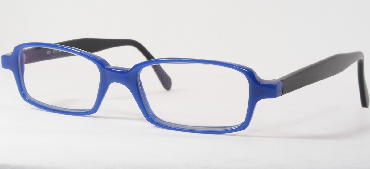Lunettes Uniques Rares Unic Eyewear Fait Main MO 219 0121 Bleu/Noir 48-1... - $85.91